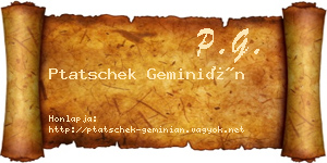 Ptatschek Geminián névjegykártya